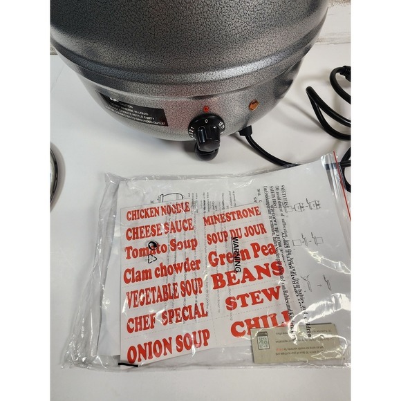 11 Qt Soup Kettle Warmer Commercial Grey Hammered Stainless Steel SB-6000-2G NEW - Picture 5 of 11